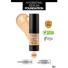 Note Hydrating Nemlendirici Etkili Hyaluronik Asitli SPF 50 Serum Fondöten 200