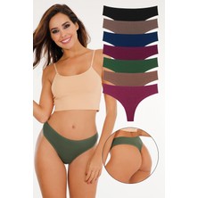 Sensu Kadın Fitilli Brazilian Tanga 7 Li Paket Set