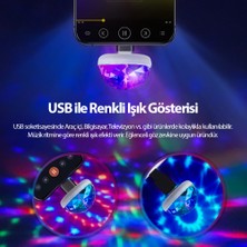 Mega Oto Market Araç Içi Oto Araba Disko Topu Sese Duyarlı LED USB LED Lamba