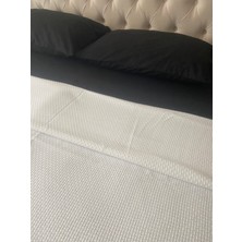 Zeren Home Tek Kişilik Pike %100 Pamuklu Lastikli Çarşaf Yastık Kılıfı Takım 3 Parça