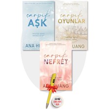 Çarpık Aşk + Çarpık Oyunlar + Çarpık Nefret - Twisted Serisi (Ana Huang) 3 Kitap +  Moda Kalem