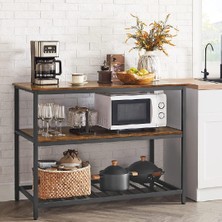 Tolia Home 3 Katlı Metal Ayaklı Mutfak Adası Yemek Bar Masası