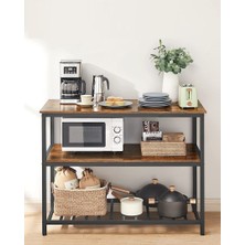 Tolia Home 3 Katlı Metal Ayaklı Mutfak Adası Yemek Bar Masası
