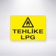 Reysa Tasarım Tehlike Lpg 21X30 cm Yapışkanlı Levha