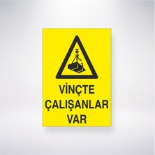 Reysa Tasarım Vinçte Çalışanlar Var 21X35 Arkası Yapışkanlı Levha 21X30 cm Yapışkanlı Levha