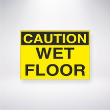 Reysa Tasarım Caution Wet Floor 21X30 cm Yapışkanlı Levha