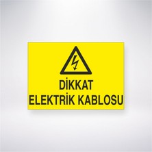 Reysa Tasarım Dikkat Elektrik Kablosu 21X30 cm Yapışkanlı Levha