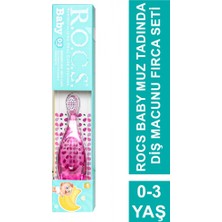R.O.C.S. Baby 0-3 Yaş Muz Tadında Bebek Diş Macunu + Fırça Seti