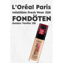 L'Oréal Paris Loreal Paris Infaillible Fresh Wear 32H Fondöten SPF25 Golden Vanilla 120