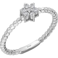 Sirius Pırlanta Pırlanta Minimal Papatya Yüzük 0417R0295