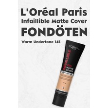 L'Oréal Paris Loreal Paris Infaillible Matte Cover Fondöten SPF25 Warm Undertone 145