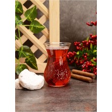 Paşabahçe 42881 Timeless Cam 12 Adet Çay Bardağı Şık Desen ile Zarif Sunum