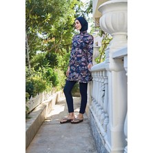 Ruko Maio 23147-4 Kadın Balıkçı Yaka Tam Tesettür Mayo