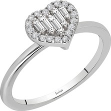 Sirius Pırlanta Kalp Izi Baget Pırlanta Yüzük 0417R0298