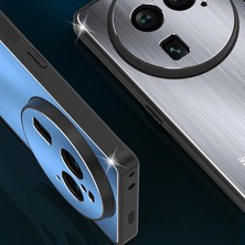 Xshop Oppo Find X6 Pro Kapak Tpu Çerçeve Alüminyum Alaşımlı Fırçalı Telefon Geri Koruyucu Telefon Kılıfı (Yurt Dışından)