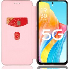 Xshop Oppo A1 5g Karbon Fiber Doku Kart Yuvası Pu Deri Telefon Kılıfı (Yurt Dışından)