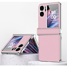 Xshop Oppo Find N2 Flip 5g Litchi Doku Pu Derılı Damla Geçirmez Kapak Elektrumanlı Telefon Kılıfı (Yurt Dışından)