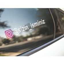 Sticker Master Renkli Instagram Motorsiklet,laptop ve Araç Sticker Etiket 20 cm - Beyaz - 2 Adet