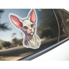 Sticker Master  Sticker Master Sphynx Cat Kedi Motorsiklet, Kask,laptop ve Araç Sticker Etiket Çıkartma  12X15 cm