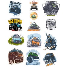 Sticker Master Sticker Oto Off Road 4x4 Cam Kaput Etiket Çıkartma 13 Adet 10 cm