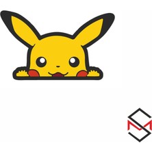 Sticker Master Pokemon Pikachu Motorsiklet Laptop Kask  Araba Sticker Etiket Pc 14X9 cm
