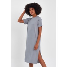 Alexander Gardi Yırtmaçlı Basic Elbise (B23-00115)