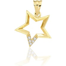 Lilarote Altın Yıldız Taşlı Kolye Ucu