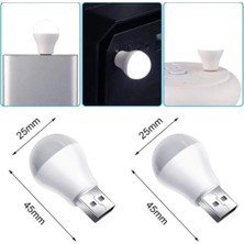 Runedo USB LED Lamba Powerbank Ile Çalışan Mini Boy USB Ampul Gece lambası