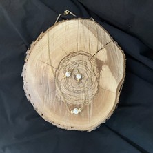 Eddie Inci Kolye Küpe Seti (Su Incisi - Beyaz)