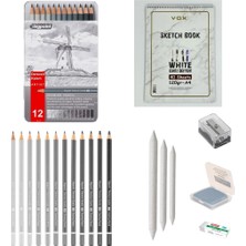 Bigpoint Eskiz Başlangıç Seti 9 + Dereceli Kalem + A5 Defter + Dağıtıcı Set + Silgi + Açacak + Hamur Silgi