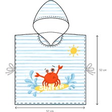 Casadora Baby Surfer Crab %100 Pamuk Bebek / Çocuk Müslin Panço