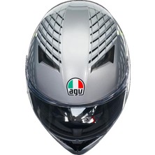 Agv K3 Mplk Fortify Grey Blk Yellow Fluo Motosiklet Kapalı Kaskı
