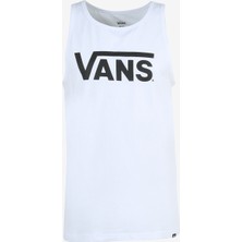 Vans Yuvarlak Yaka Düz Beyaz Erkek T-Shirt VN00055VWHT1 Classic Vans Tank-B