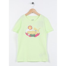 Puma Düz Yeşil Kız Çocuk T-Shirt 67996701 Girl S Tee