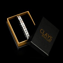 Clays Jewellery Pembe Kuvars & Hematit Taşı Silindir Bileklik, Unisex / Kadın / Erkek