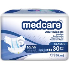 Medcare Yetişkin Hasta Bezi Large Classic (Büyük Boy) 30 Adet