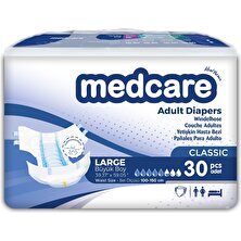 Medcare Yetişkin Hasta Bezi Large Classic (Büyük Boy) L 60 Adet