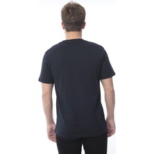 Fitmens Slim Fit Kısa Kol Nakışlı %100 Pamuklu T-Shirt - Lacivert