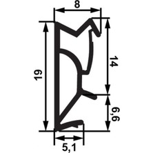 Hafele Kapı Fitili F04 Ses Yalıtım 10 mm Kahve Renk 50.48.071 ( 25 Metre Dört Kapılık )