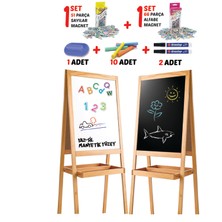 Diytoy Ahşap Yazı Tahtası Manyetik Özellikli Çift Taraflı