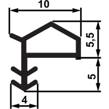 Hafele F02 Yandan Basan Çatı Tipi Kapı Fitili 10 mm Kahve Renk 950.48.061 ( 25 Metre - Dört Kapılık )