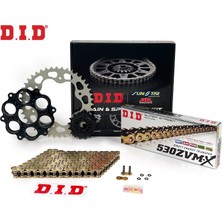 Sunstar Zincir Dişli Seti Ducatı Multıstrada Enduro (1260 Cc) (2018-2021) Zincir : DID-530ZVM-X (GOLD)-114 Dişli: (15T-40T) Ducatı Multıstrada Enduro 1260CC (Arka Dişli Sayısı Orijinal-3) 2018-2019-