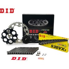 Sunstar Zincir Dişli Seti Ducatı Multıstrada Enduro (1260 Cc) (2018-2021) Zincir : DID-530VX3 (ÇELIK)-114 Dişli: (15T-40T) Ducatı Multıstrada Enduro 1260CC (Arka Dişli Sayısı Orijinal-3) 2018-2019-