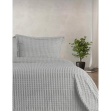 Merinos Modern Line 2 Parça Battaniye Seti -Gri