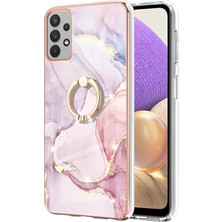 Cool-M Samsung Galaxy A33 5g Mermer Desen Tpu Telefon Kılıfı Imd Elektrapan Kickstand Cover (Yurt Dışından)