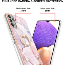 Cool-M Samsung Galaxy A33 5g Mermer Desen Tpu Telefon Kılıfı Imd Elektrapan Kickstand Cover (Yurt Dışından)