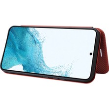 Cool-M Samsung Galaxy M14 5g Deri Anti-Drop Kapak Karbon Fiber Doku Telefon Stand Stand Kart Tutucu (Yurt Dışından)