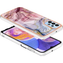 Cool-M Samsung Galaxy A33 5g Imd Mermer Desen Şok Geçirmez Telefon Kasası Elektraplama Çerçevesi 2.0mm Yumuşak Tpu Kapağı (Yurt Dışından)