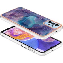 Cool-M Samsung Galaxy A33 5g Imd Mermer Desen Şok Geçirmez Telefon Kasası Elektraplama Çerçevesi 2.0mm Yumuşak Tpu Kapağı (Yurt Dışından)