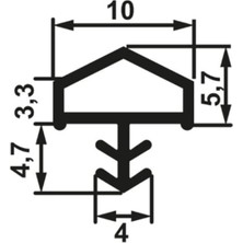 Hafele F03 Ortadan Basan Çatı Tipi Kapı Fitili 10 mm, Kahve 
Renk 950.48.041 ( 25 Metre Dört Kapılık )